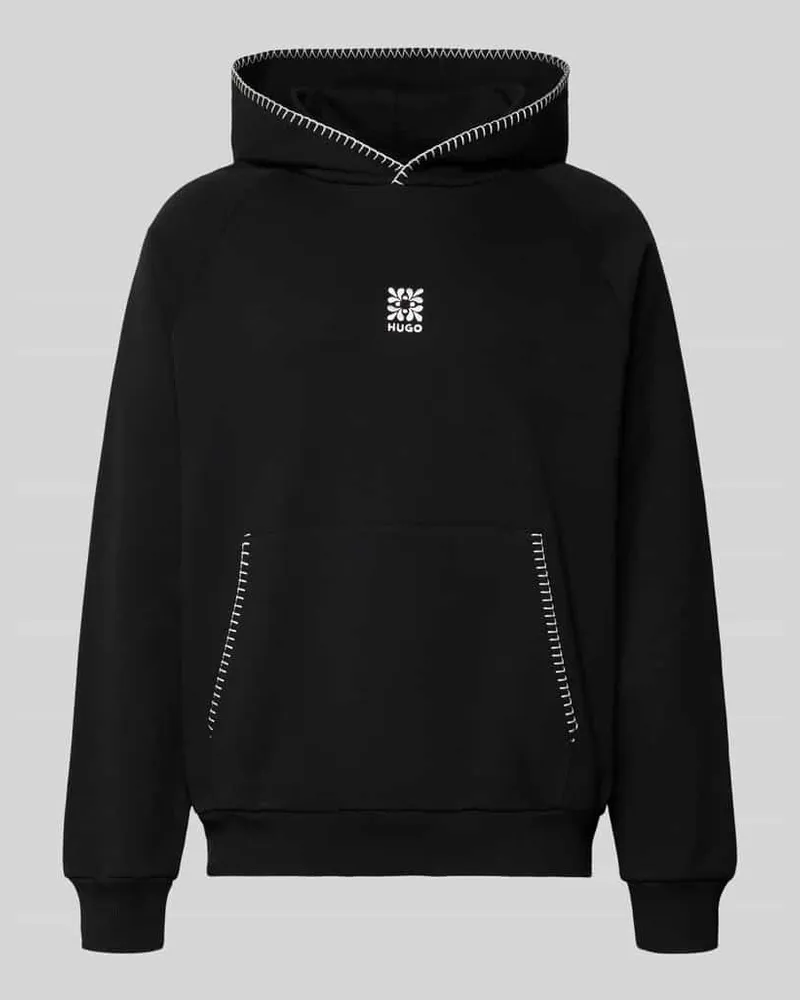 HUGO BOSS Regular Fit Hoodie aus reiner Baumwolle Modell 'DAROHOOD Black
