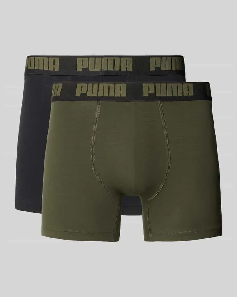 Puma Slim Fit Boxershorts aus Baumwoll-Mix im 2er-Pack Modell 'EVERDAY Khaki