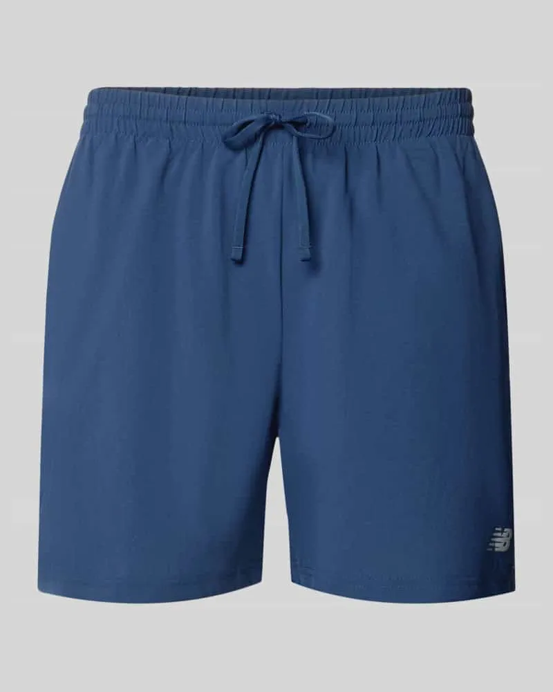 New Balance Shorts mit elastischem Bund und Logo Dunkelblau