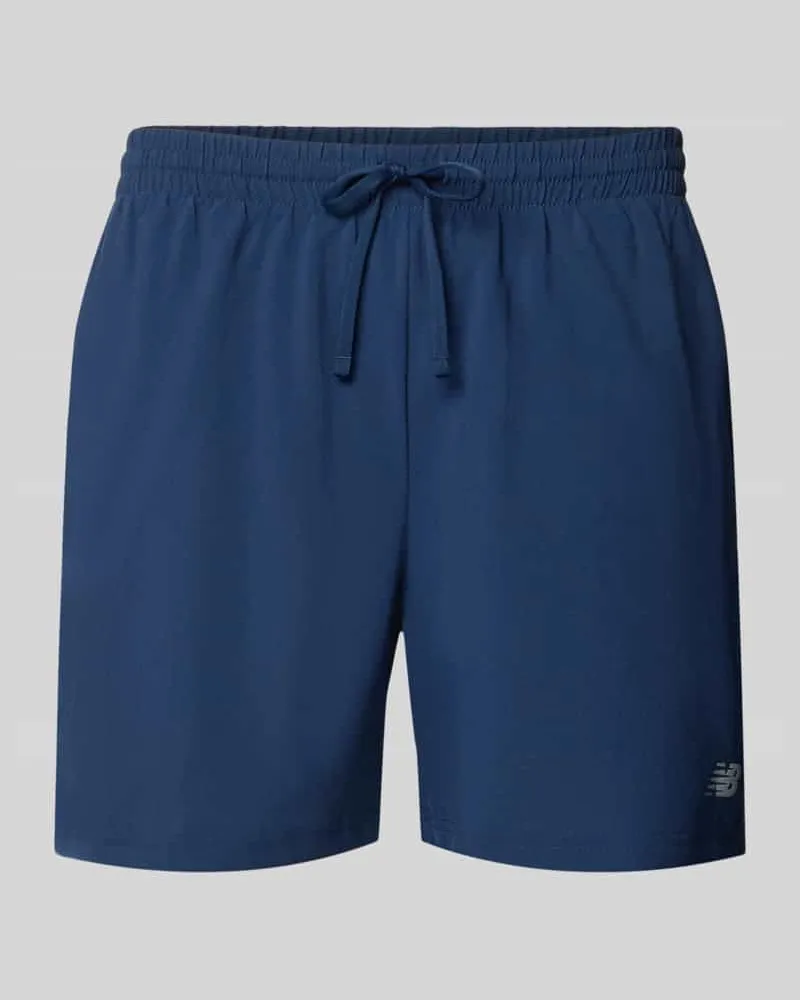 New Balance Shorts mit elastischem Bund und Logo Dunkelblau