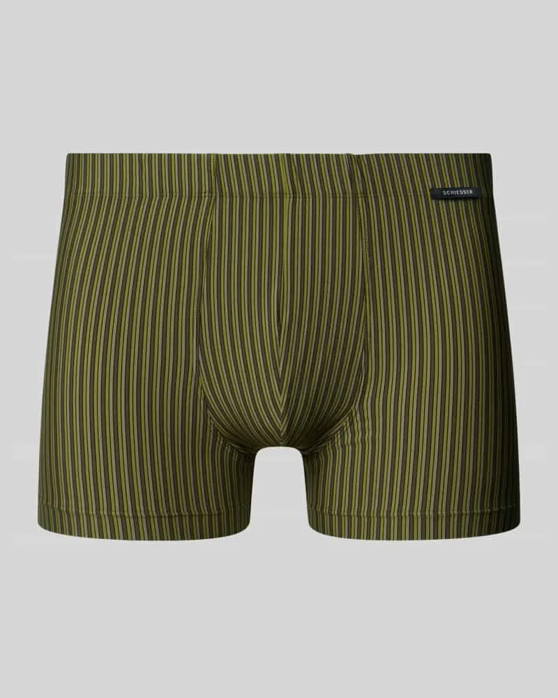 Schiesser Trunks mit elastischem Bund und Label-Detail Gruen