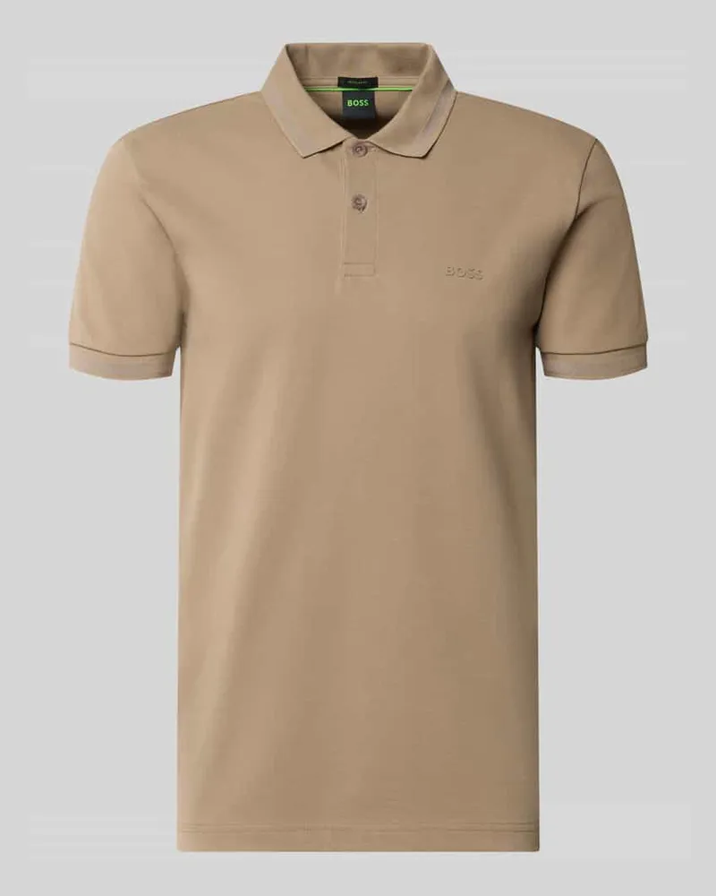 HUGO BOSS Regular Fit Poloshirt aus reiner Baumwolle Modell 'PIO 1 Sand