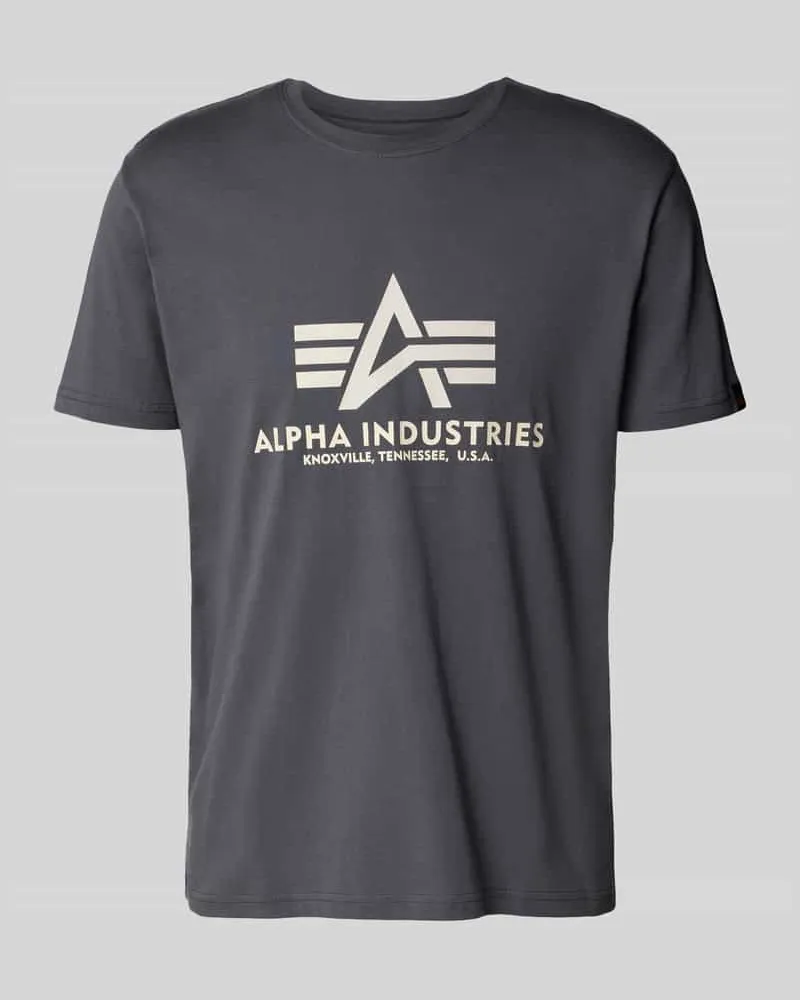 Alpha Industries T-Shirt mit Label-Print 