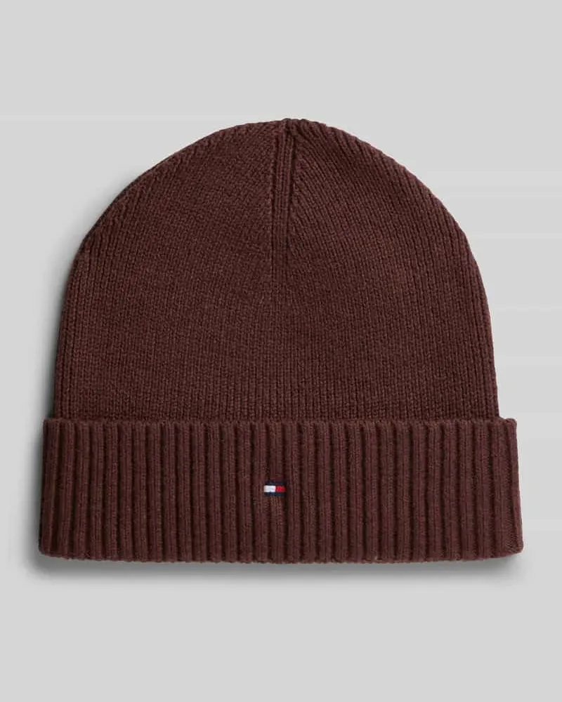 Tommy Hilfiger Beanie mit Logo-Detail Bordeaux
