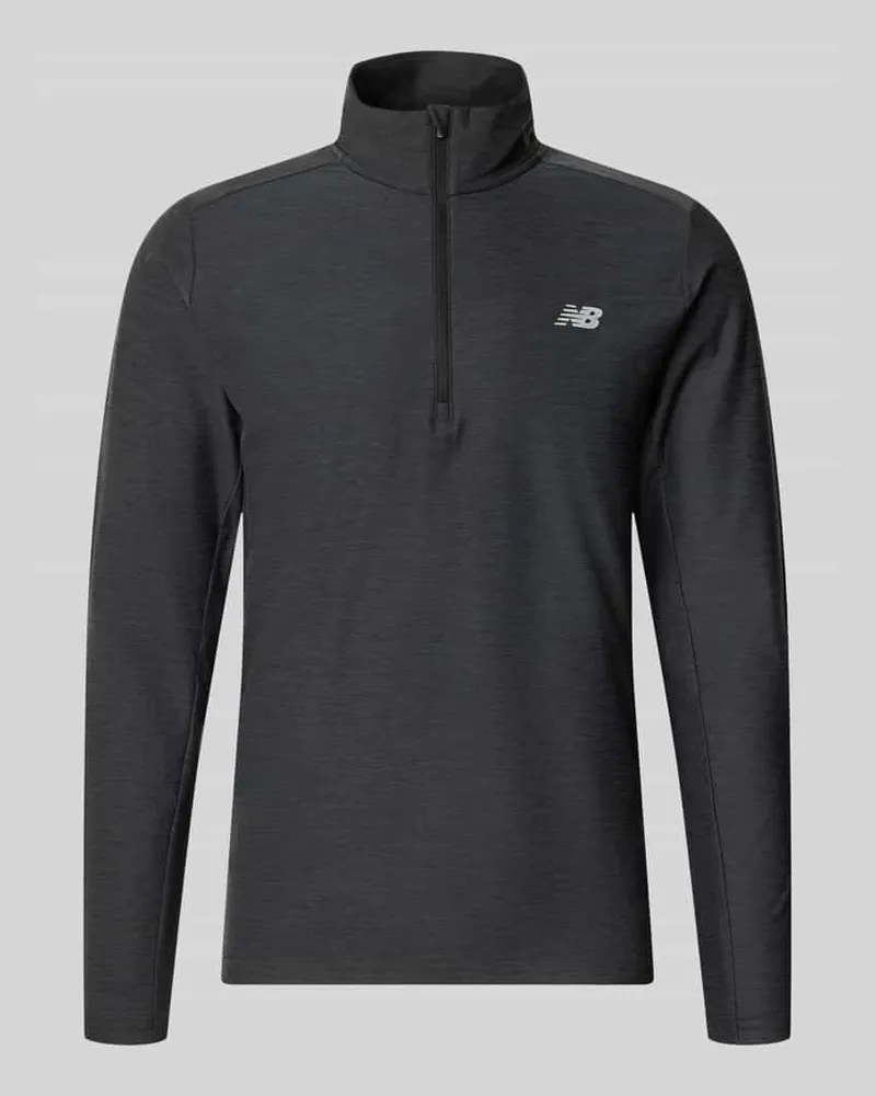 New Balance Regular Fit Sweatshirt mit Troyer-Kragen Black