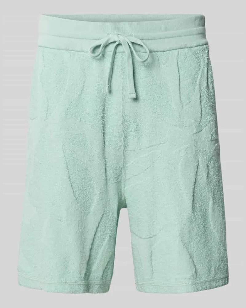HUGO BOSS Regular Fit Sweatshorts aus Baumwoll-Mix Modell 'ASURFER Tuerkis
