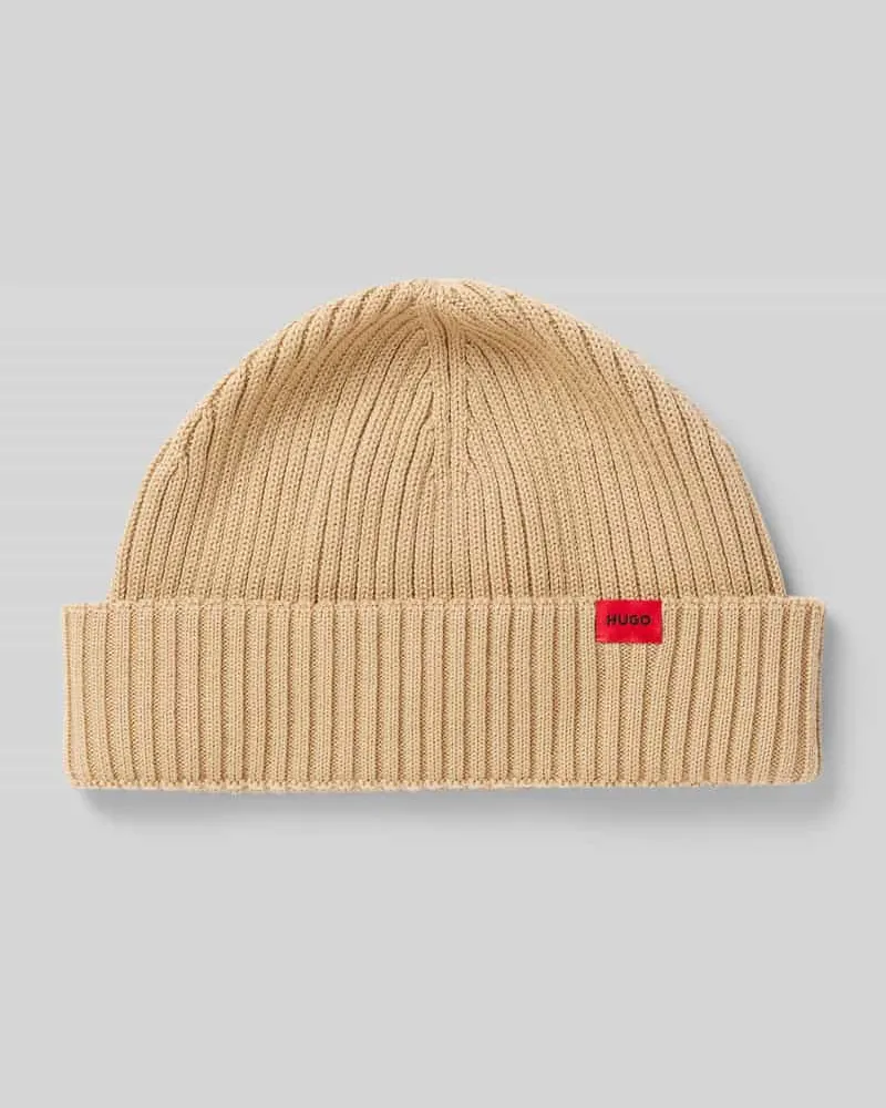HUGO BOSS Beanie mit Label-Detail Modell 'Xush 