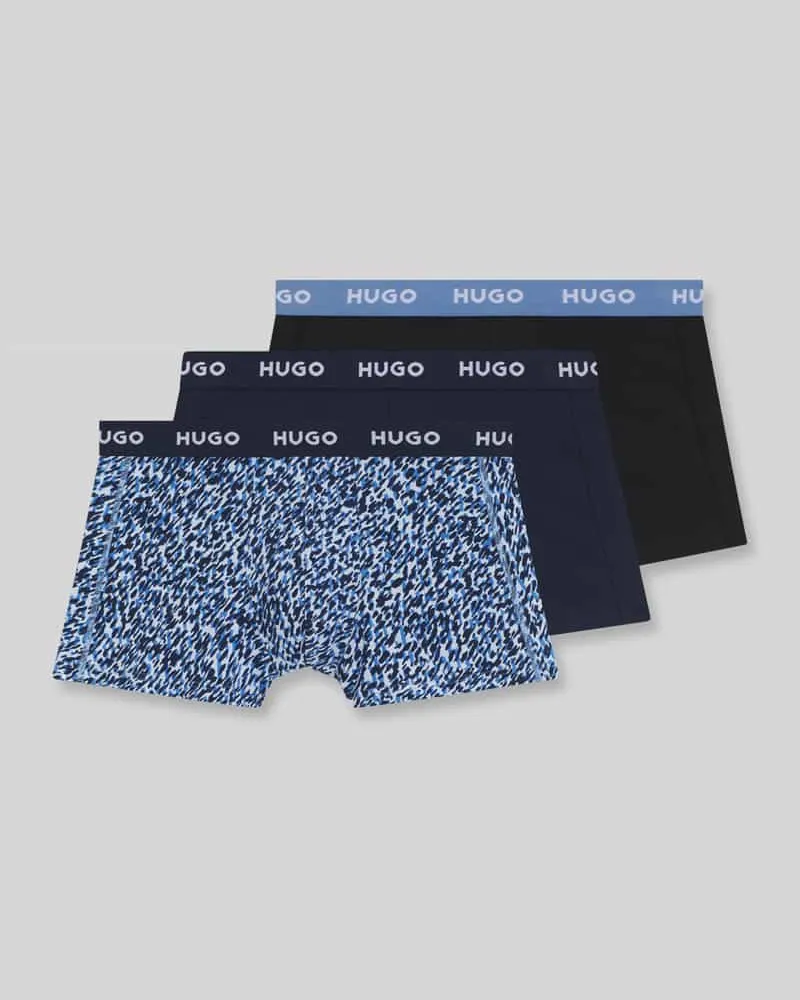 HUGO BOSS Trunks aus Baumwoll-Mix im 3er-Pack Blau