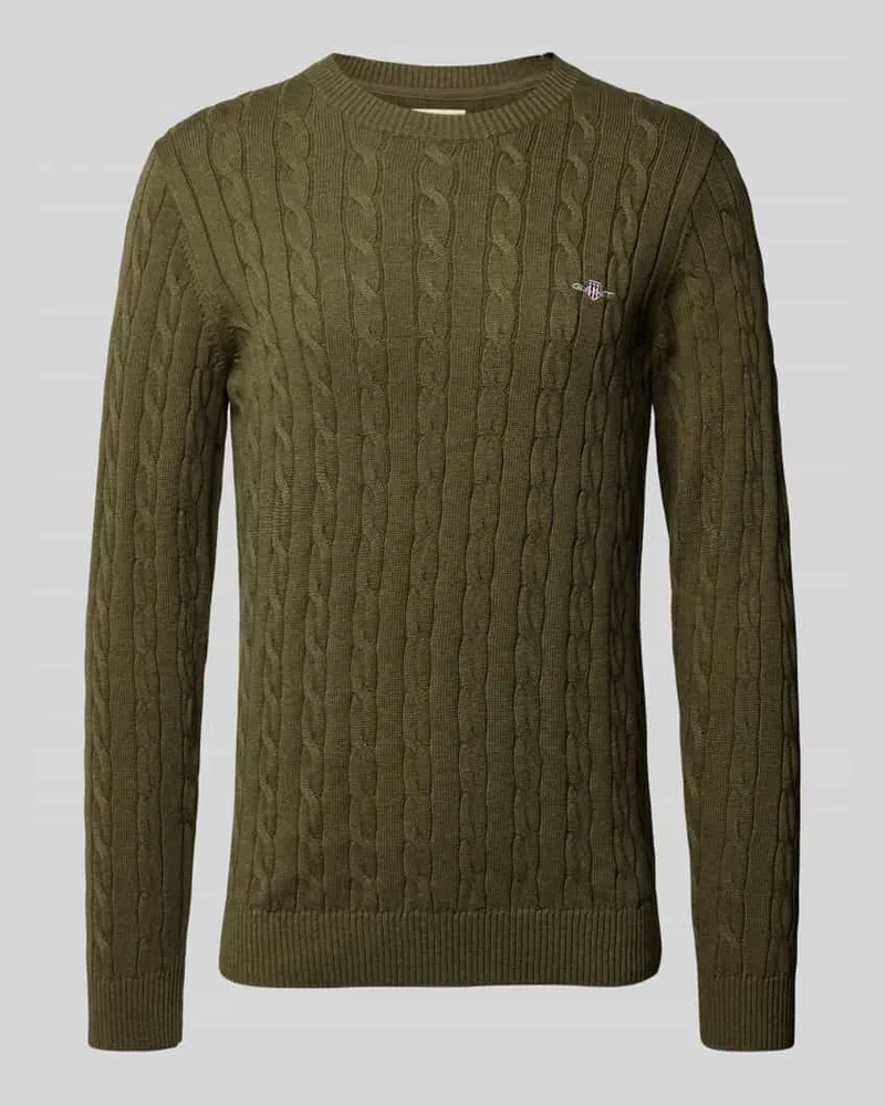 Gant Strickpullover mit gerippten Abschlüssen 