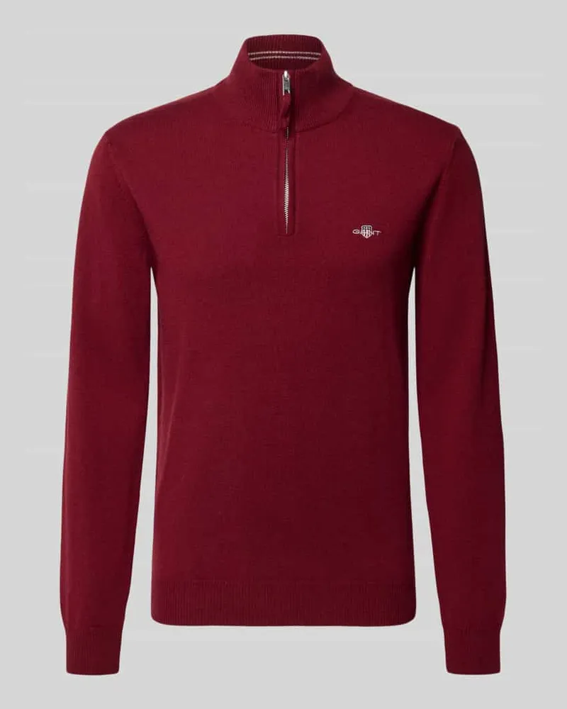 Gant Pullover aus reiner Wolle Bordeaux