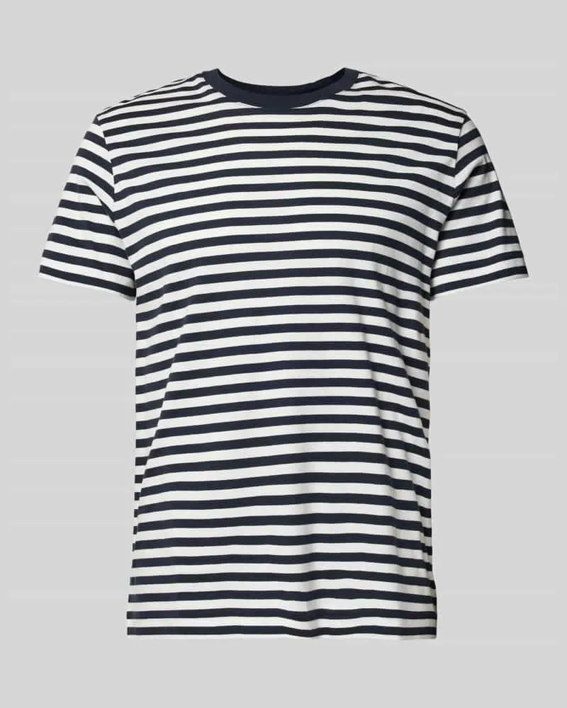 Marc O'Polo Regular Fit T-Shirt aus reiner Baumwolle mit Streifenmuster 