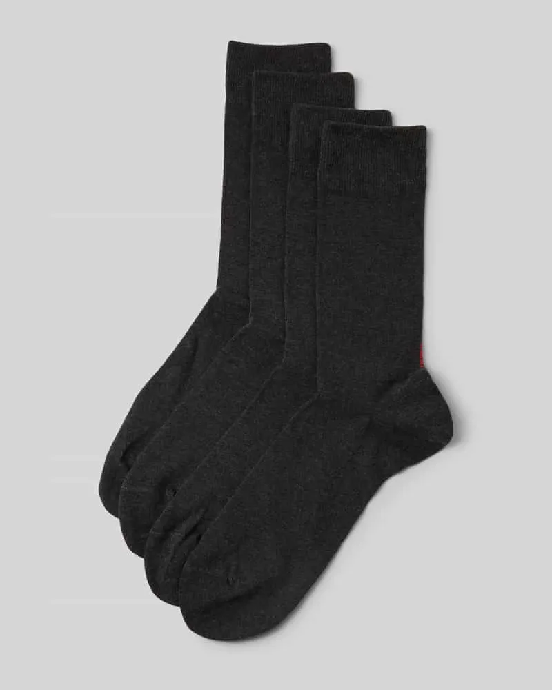 HUGO BOSS Socken aus Baumwoll-Mix im 4er-Pack Anthrazit
