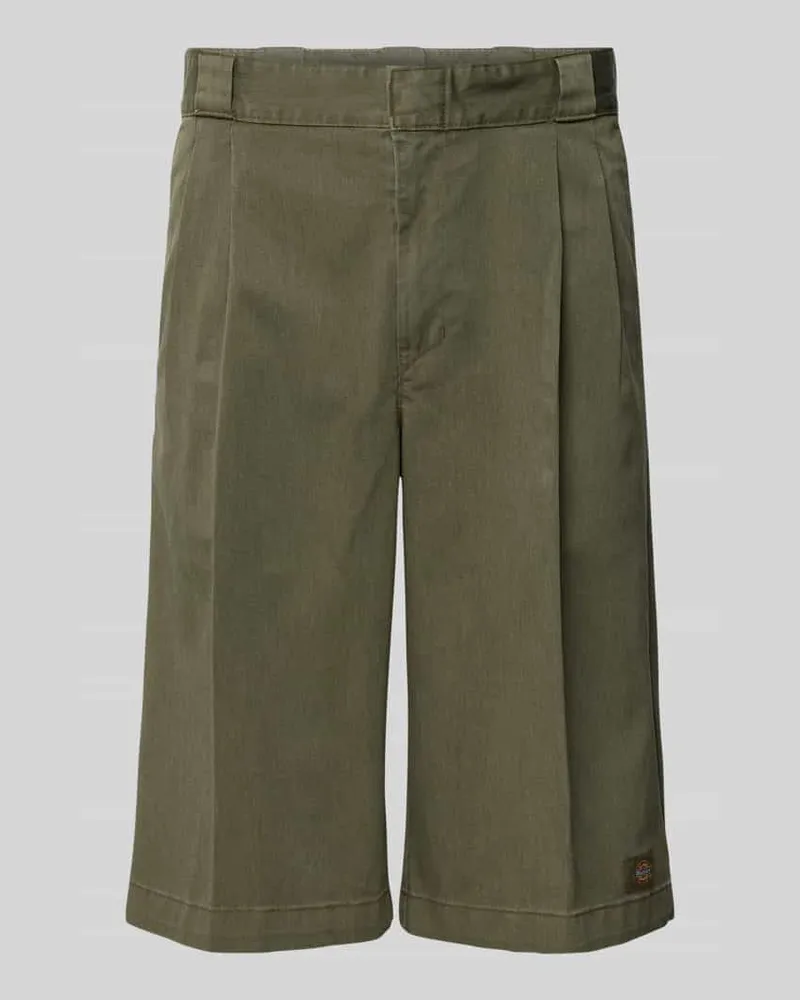Dickies Loose Fit Shorts mit Bundfalten Modell 'UNIONVILLE Oliv