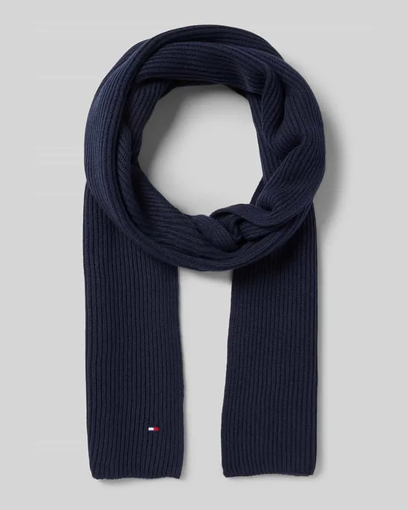Tommy Hilfiger Schal aus Baumwoll-Kaschmir-Mix Marine