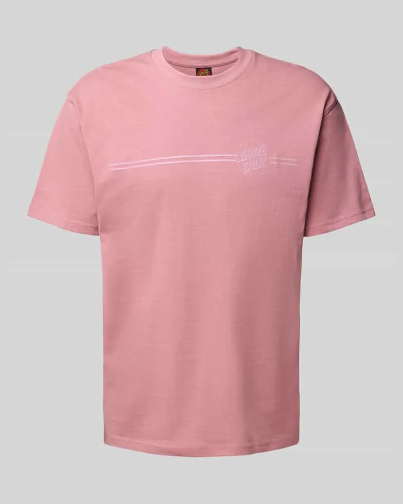 Santa Cruz T-Shirt mit Label-Print Rot