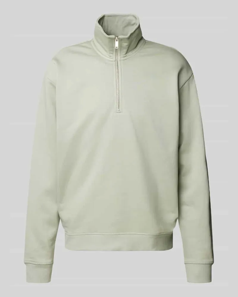McNeal Sweatshirt mit Troyer-Kragen Lind