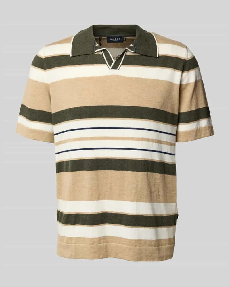 Maerz Regular Fit Poloshirt aus reiner Baumwolle Modell 'Open Sand