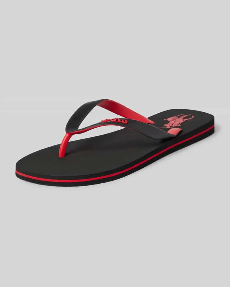 Ralph Lauren Sandalette in Schlupfform mit Label-Detail Black