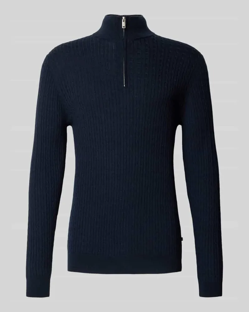 Matinique Strickpullover mit Troyer-Kragen Modell 'mason 