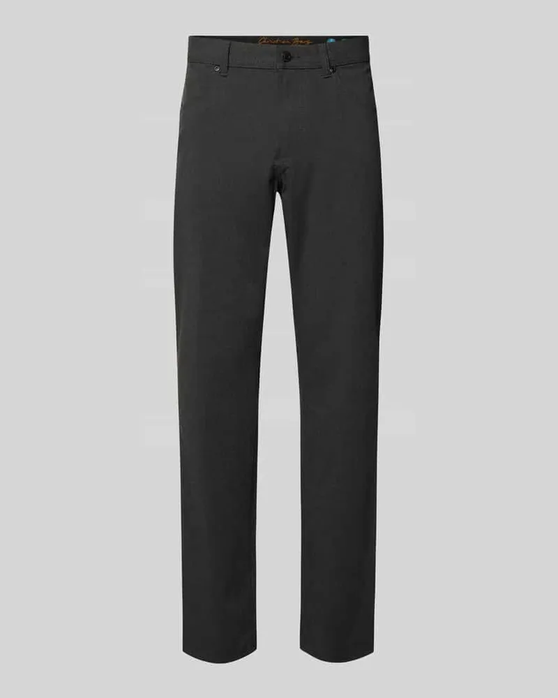 Christian Berg Comfort Fit Hose mit Eingrifftaschen Dunkelgrau