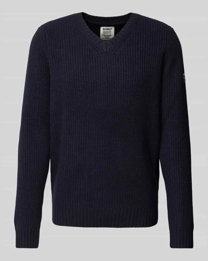 ECOALF Strickpullover mit V-Ausschnitt Modell 'BOJALF Marine