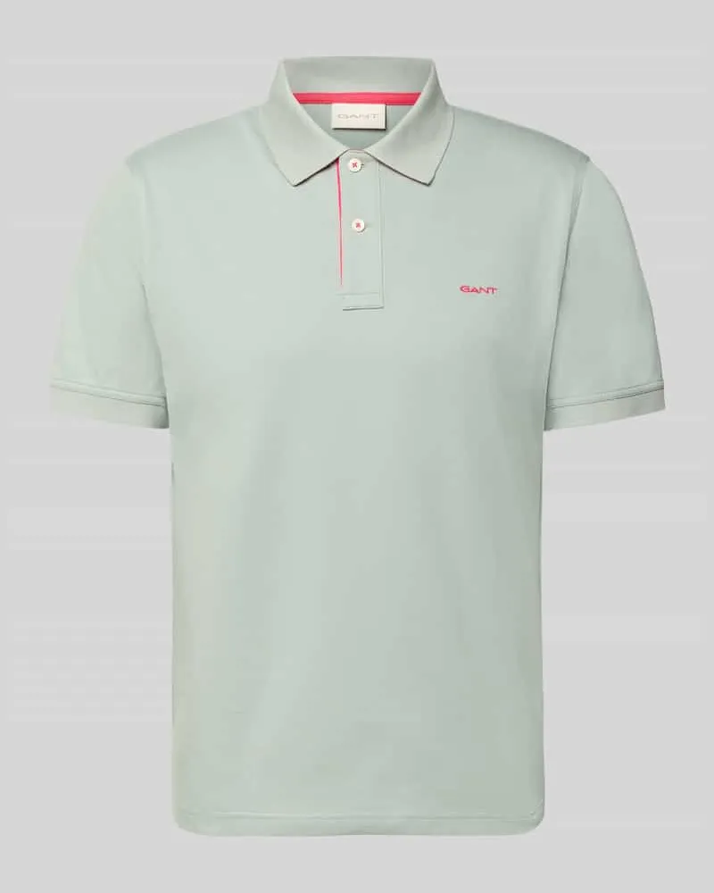 Gant Regular Fit Poloshirt mit Logo-Stitching Hellgrau