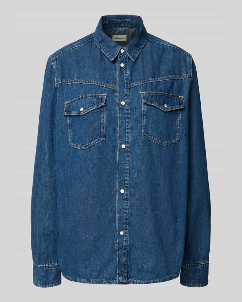 Pepe Jeans Regular Fit Jeanshemd aus reiner Baumwolle Modell 'BROOKS Jeansblau