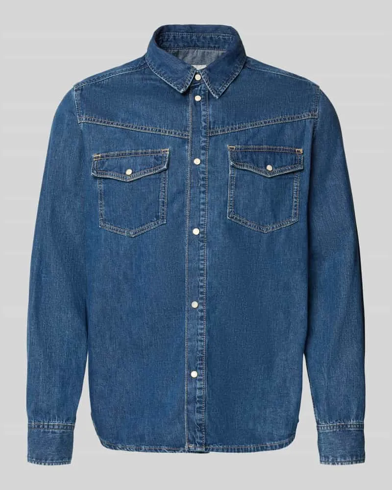Pepe Jeans Regular Fit Jeanshemd aus reiner Baumwolle Modell 'BROOKS Jeansblau