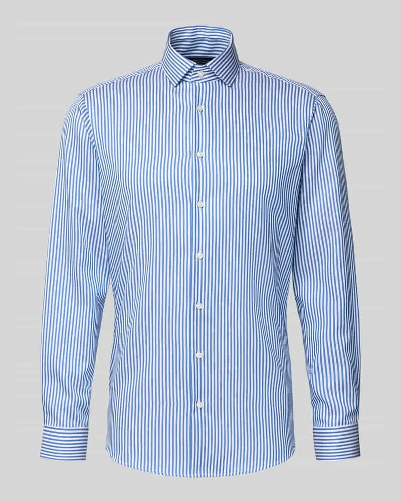 Christian Berg Regular Fit Business-Hemd mit Haifischkragen Royal