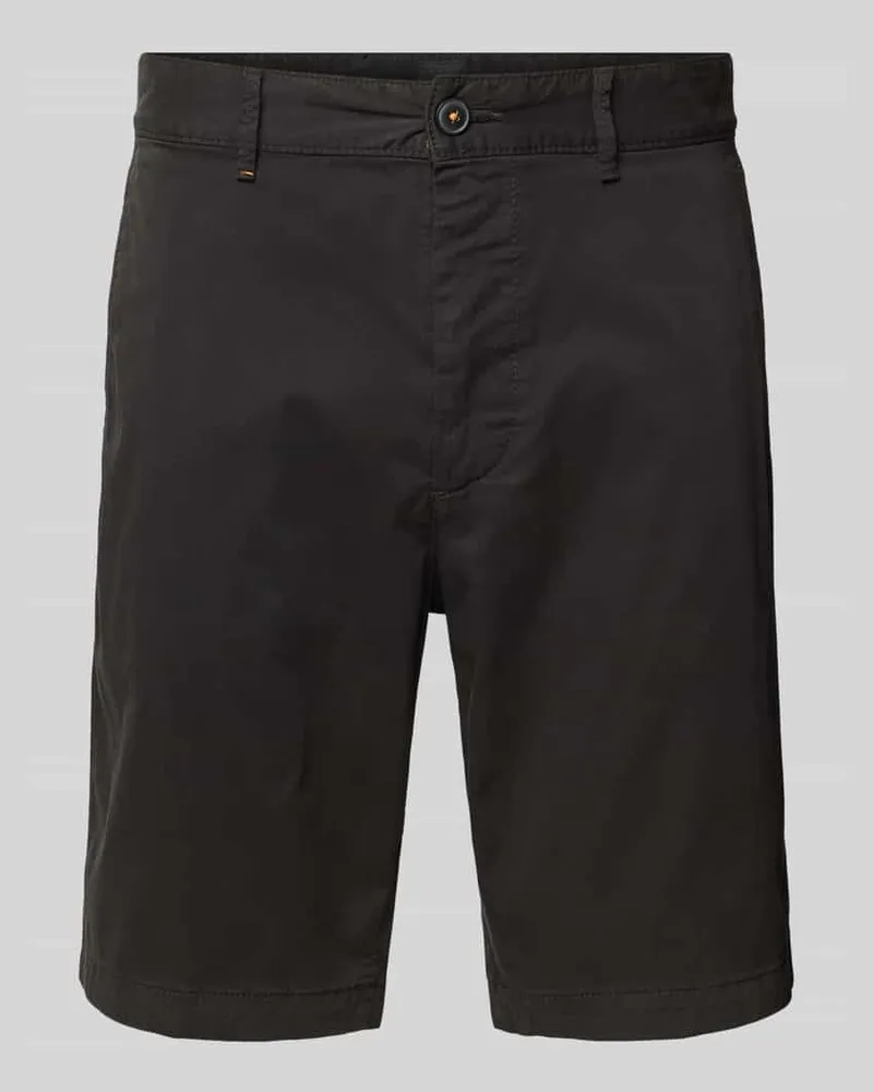 HUGO BOSS Slim Fit Chino-Shorts mit Gürtelschlaufen Black