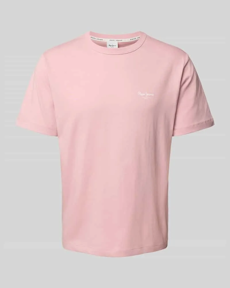 Pepe Jeans Regular Fit T-Shirt aus reiner Baumwolle Modell 'TALBOT Rosa