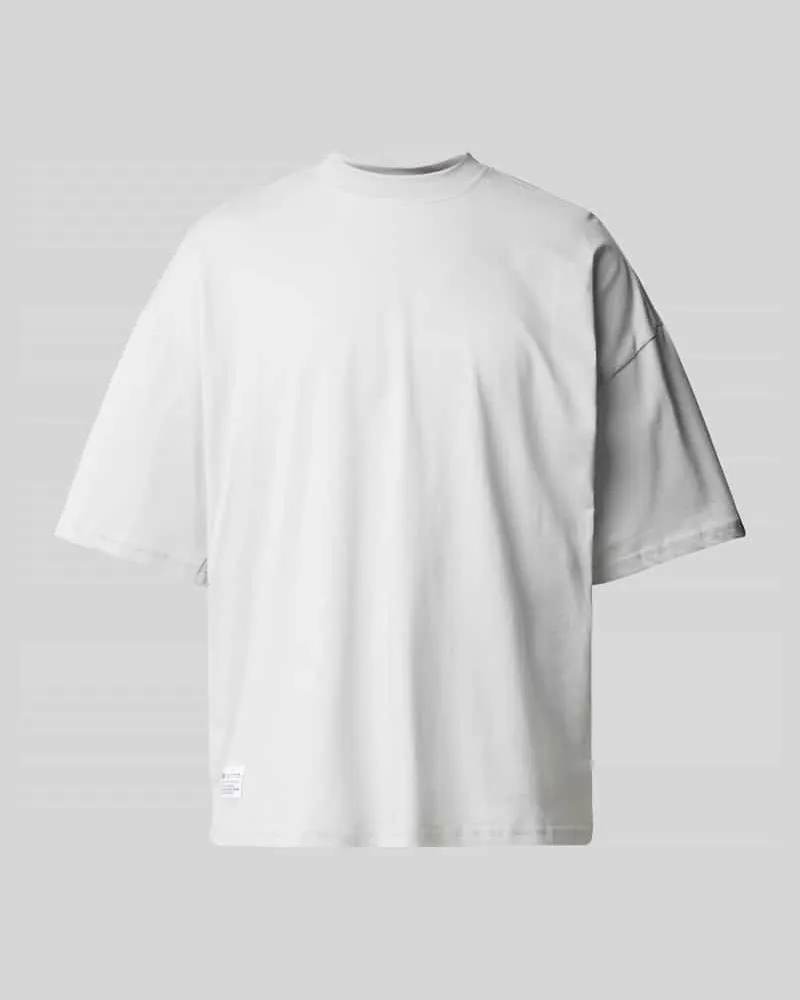 Alpha Industries T-Shirt mit Label-Patch Modell 'LOGO Hellgrau