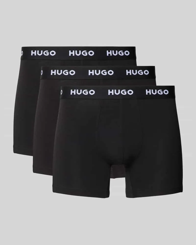 HUGO BOSS Trunks aus Baumwoll-Mix im 3er-Pack Black