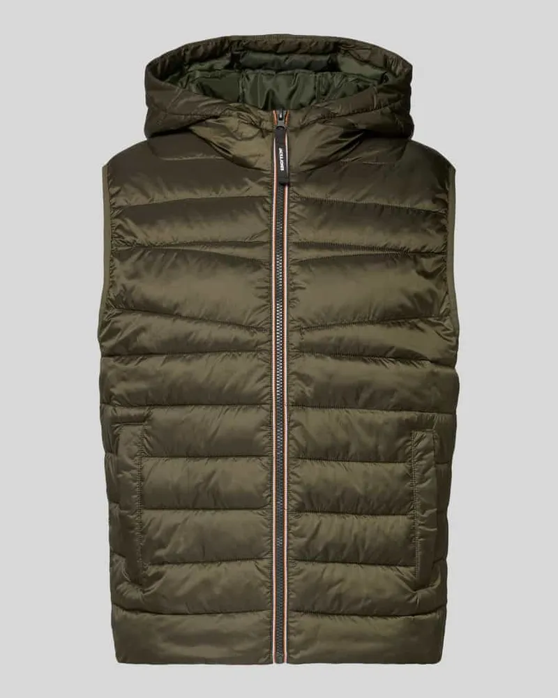 Jack & Jones Steppweste mit Kapuze und Eingrifftaschen 