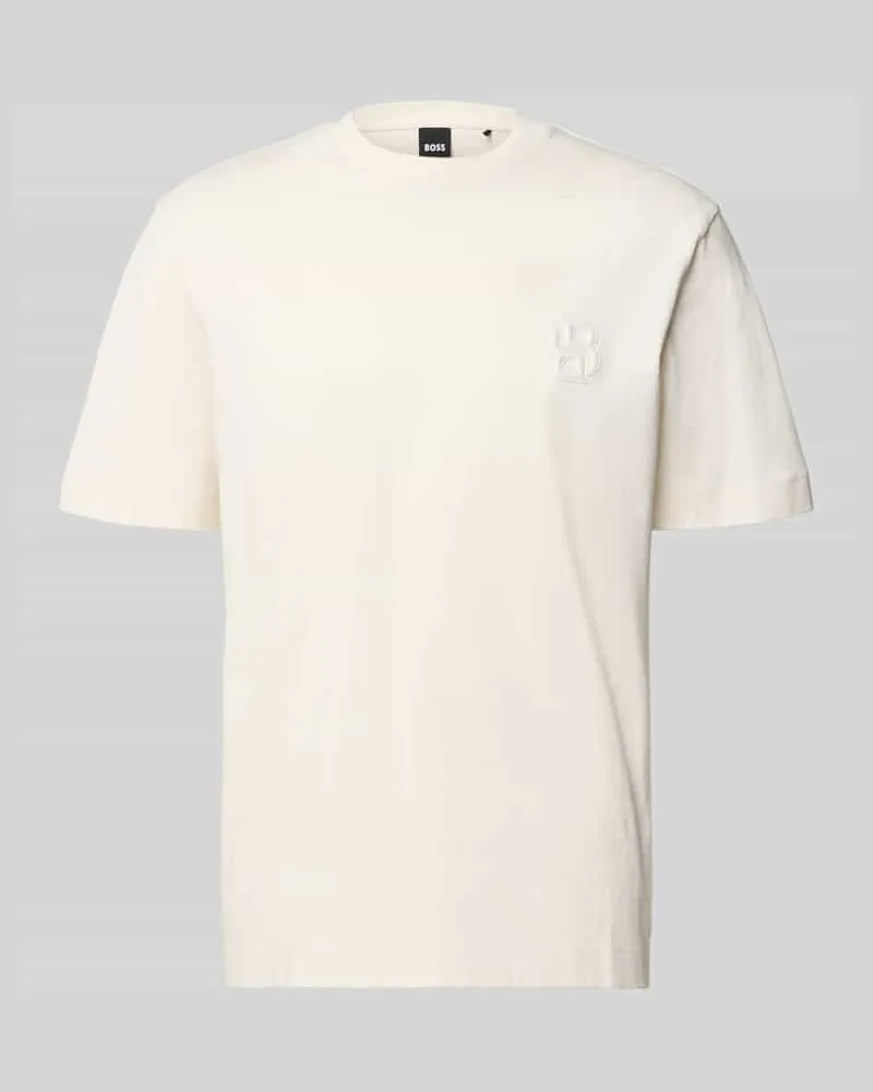 HUGO BOSS Regular Fit T-Shirt aus reiner Baumwolle Modell 'C-TAMES 03 Offwhite