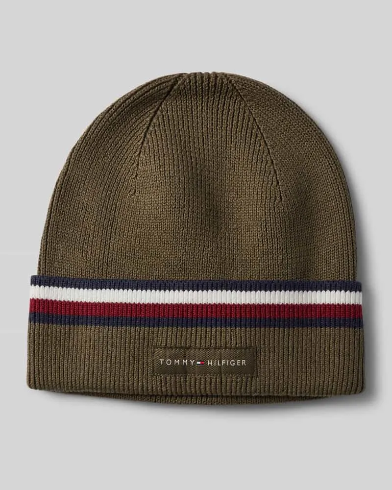Tommy Hilfiger Strickmütze mit Label-Patch Modell 'LOVE SOLID 