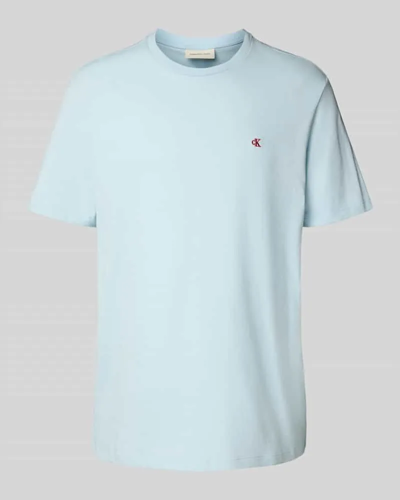 Calvin Klein T-Shirt mit geripptem Rundhalsausschnitt 