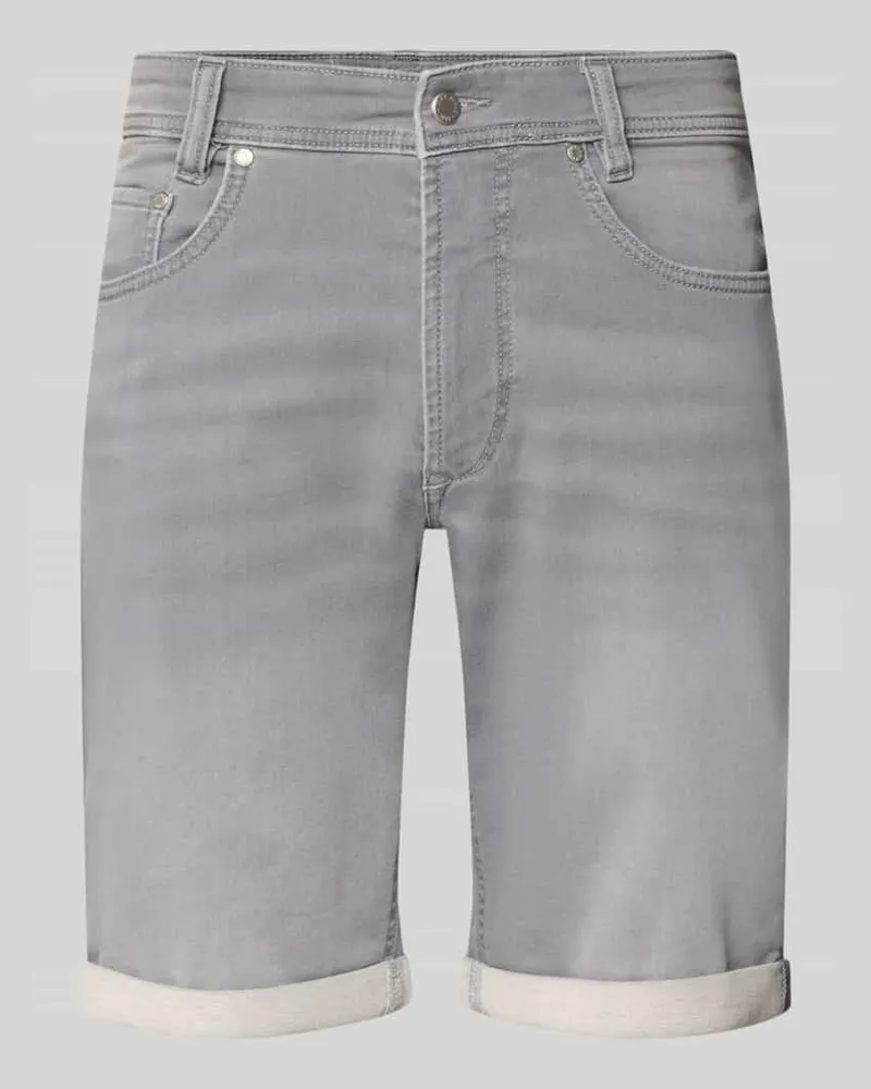 MAC Jeans Bermudas in Denim-Optik mit Eingrifftaschen Hellgrau