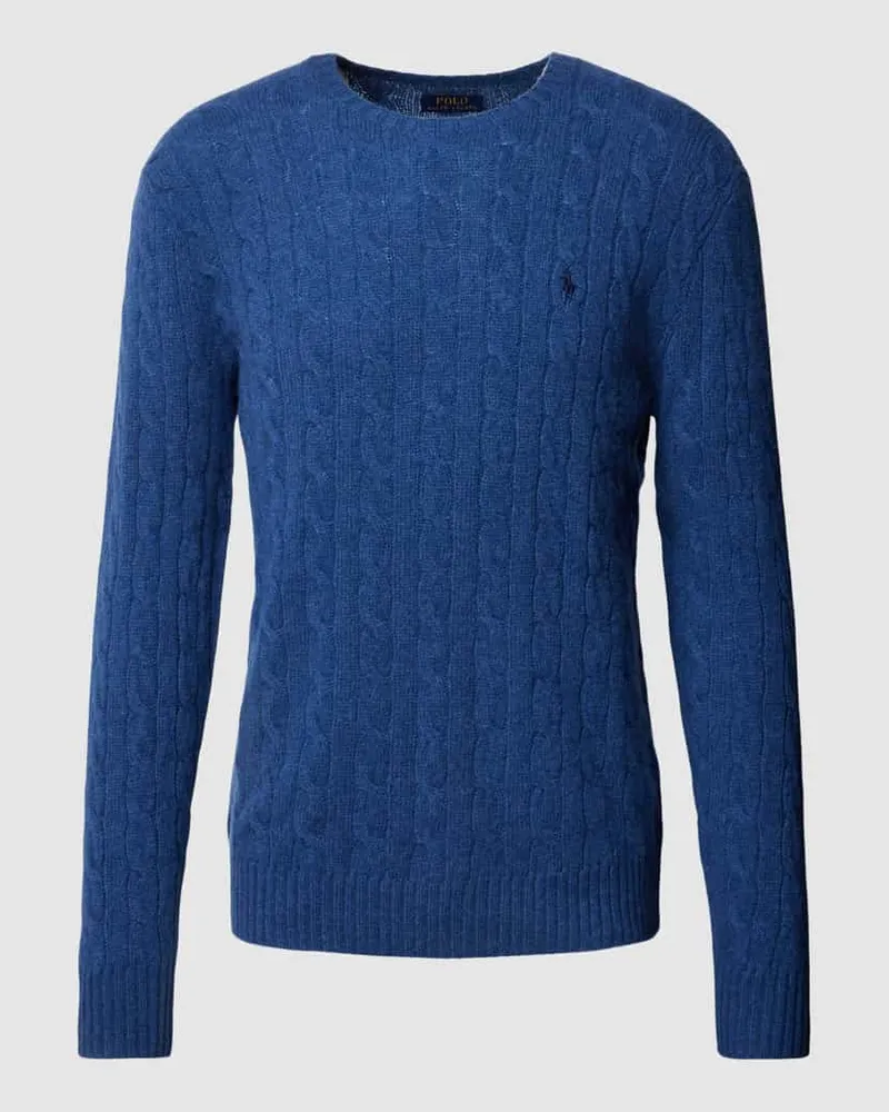 Ralph Lauren Strickpullover mit Zopfmuster Blau