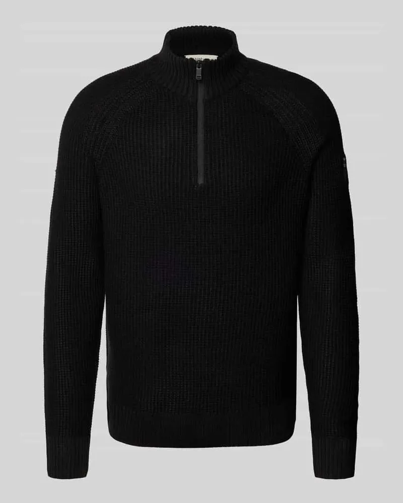 Tom Tailor Regular Fit Troyer mit Raglanärmeln Black