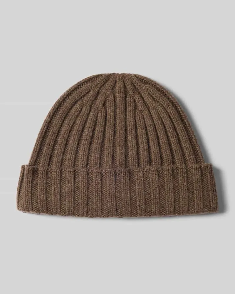 McNeal Beanie in Strick-Optik Taupe