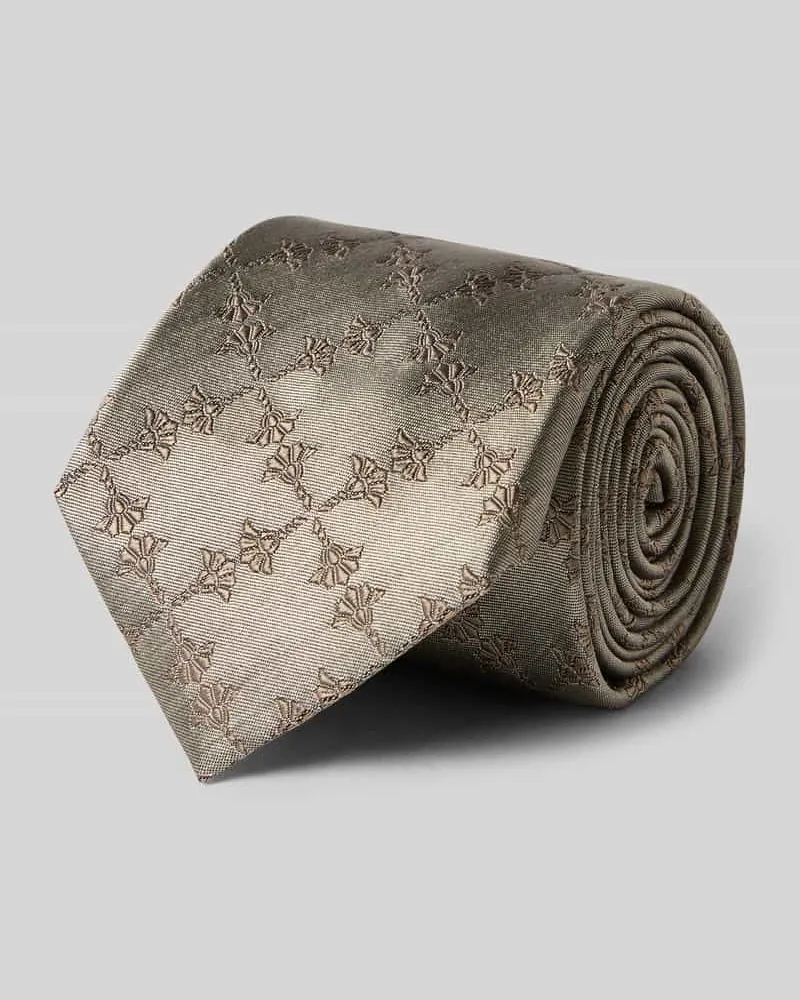 JOOP! Krawatte aus Seide mit Stitchings (8 cm Beige