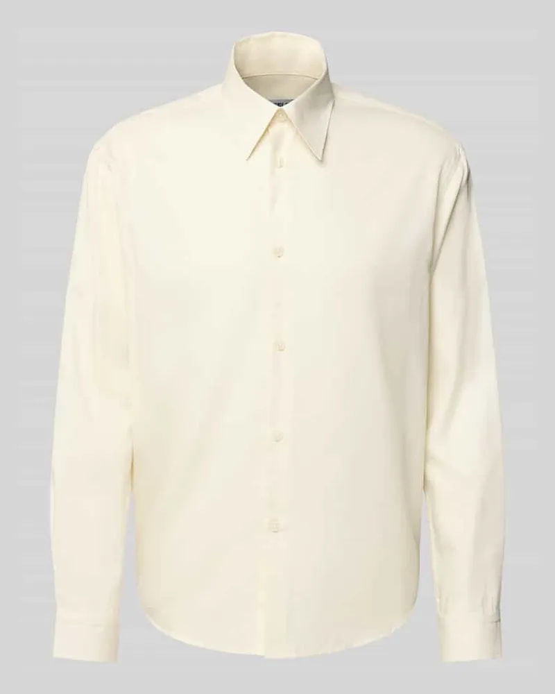 Selected Homme Relaxed Fit Freizeithemd aus Baumwoll-Mix Modell 'RLXKEVIN Ecru