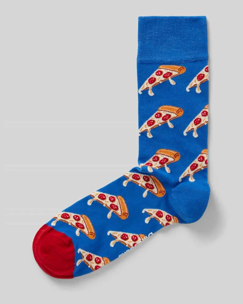 DillySocks Socken mit Motiv-Stitching Modell 'Pizza Drip Royal