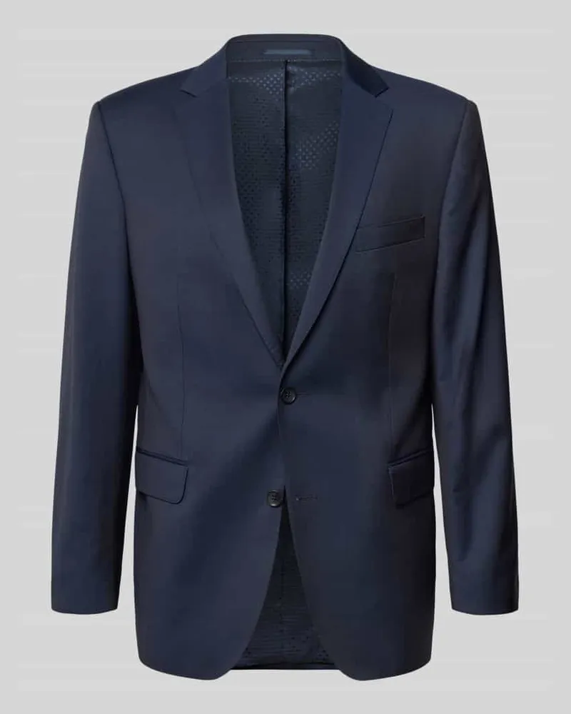 Carl Gross Slim Fit 2-Knopf-Sakko aus Schurwolle Modell 'Tobias Dunkelblau