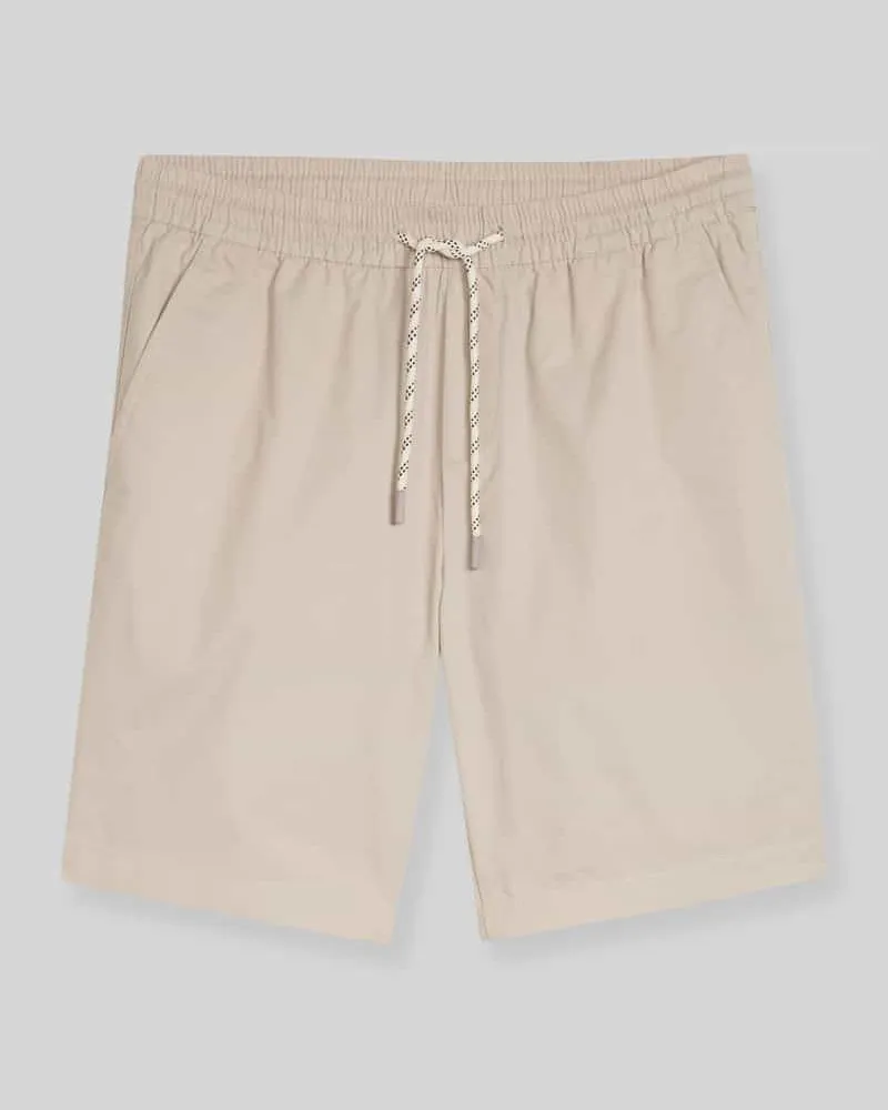 Tom Tailor Regular Fit Sweatshorts aus reiner Baumwolle Beige