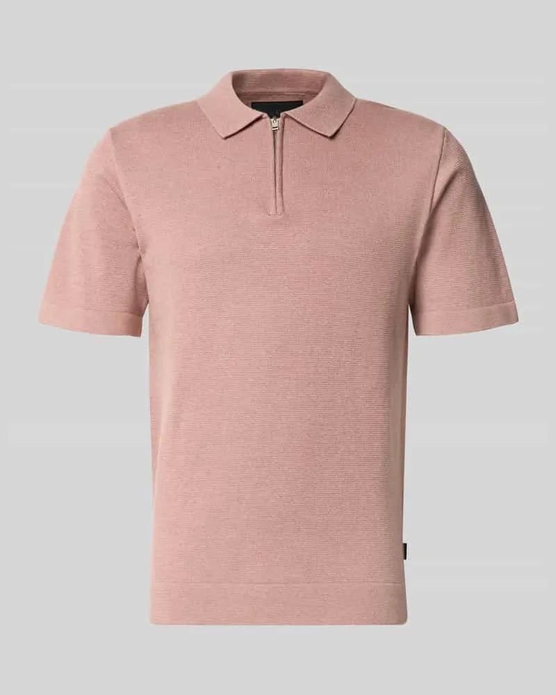 Jack & Jones Regular Fit Poloshirt mit Reißverschluss Modell 'MILANO Altrosa