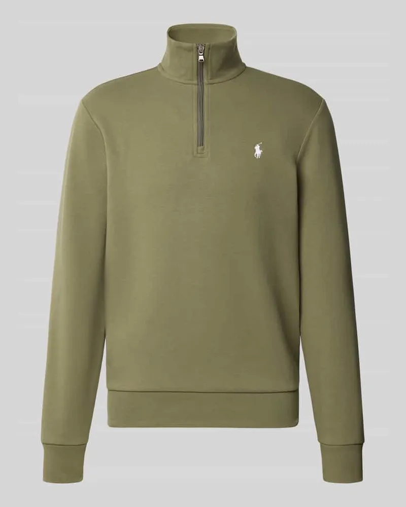 Ralph Lauren Regular Fit Troyer aus Baumwoll-Mix Oliv