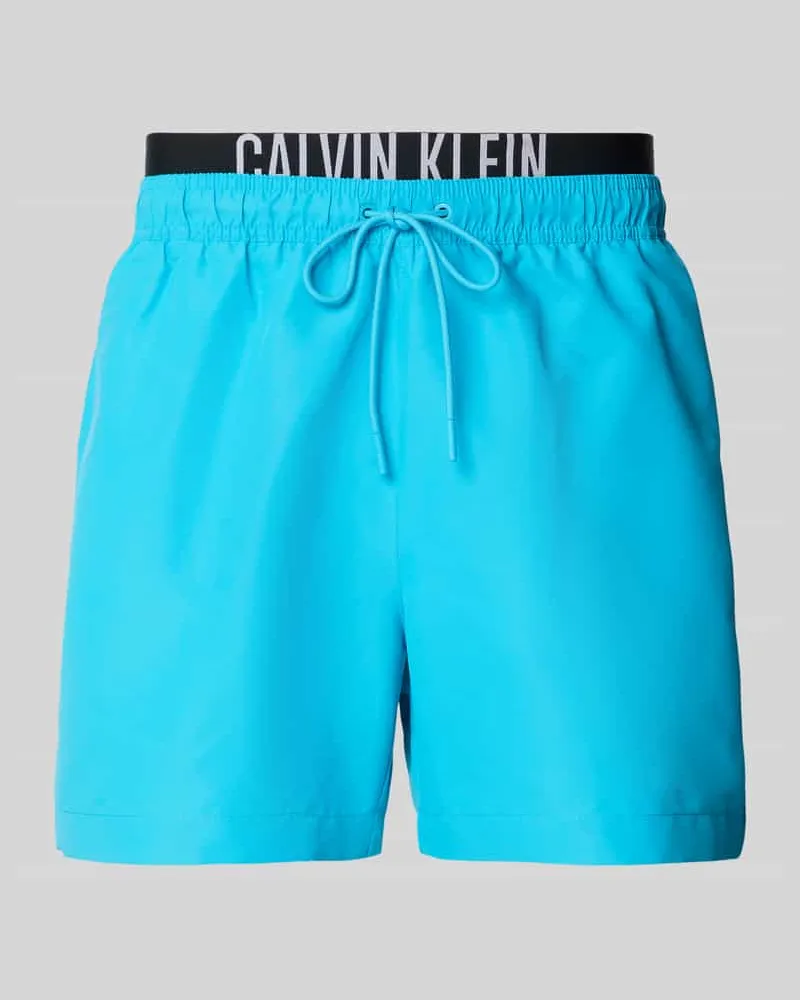 Calvin Klein Badehose mit Label-Print 