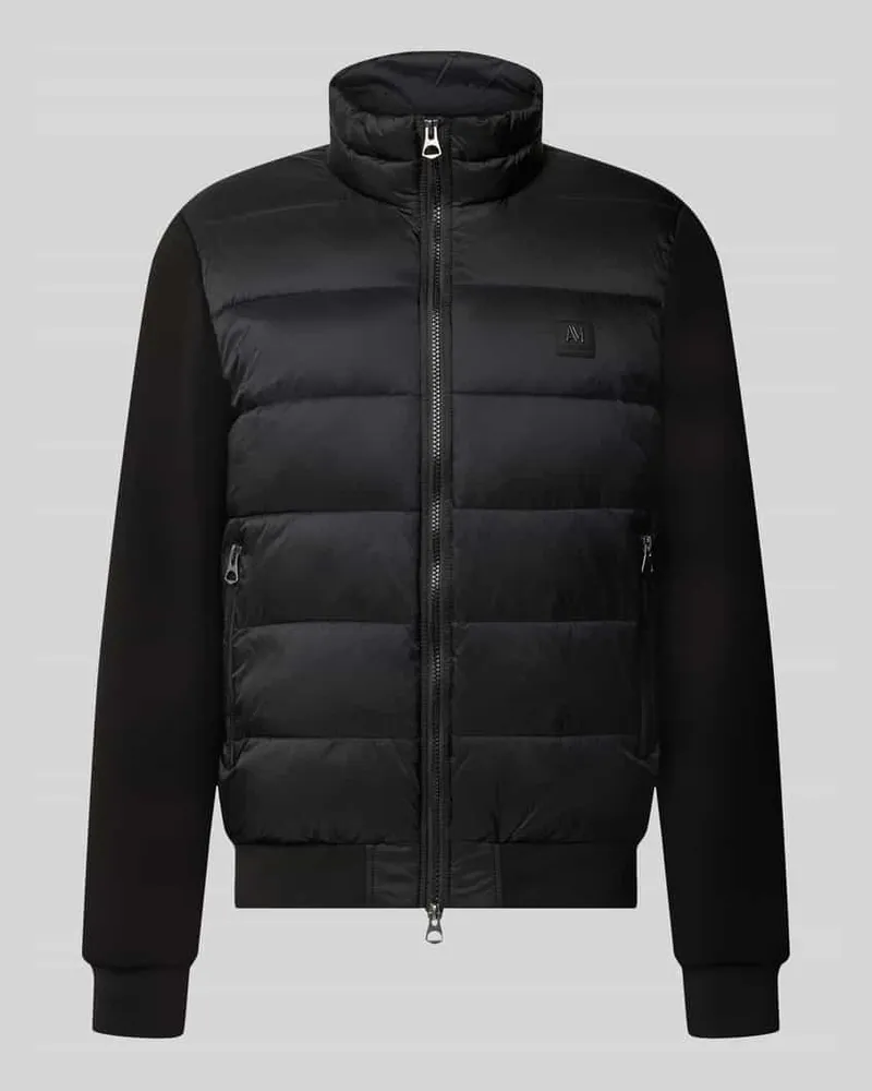Antony Morato Jacke mit Label-Patch und Stehkragen Black